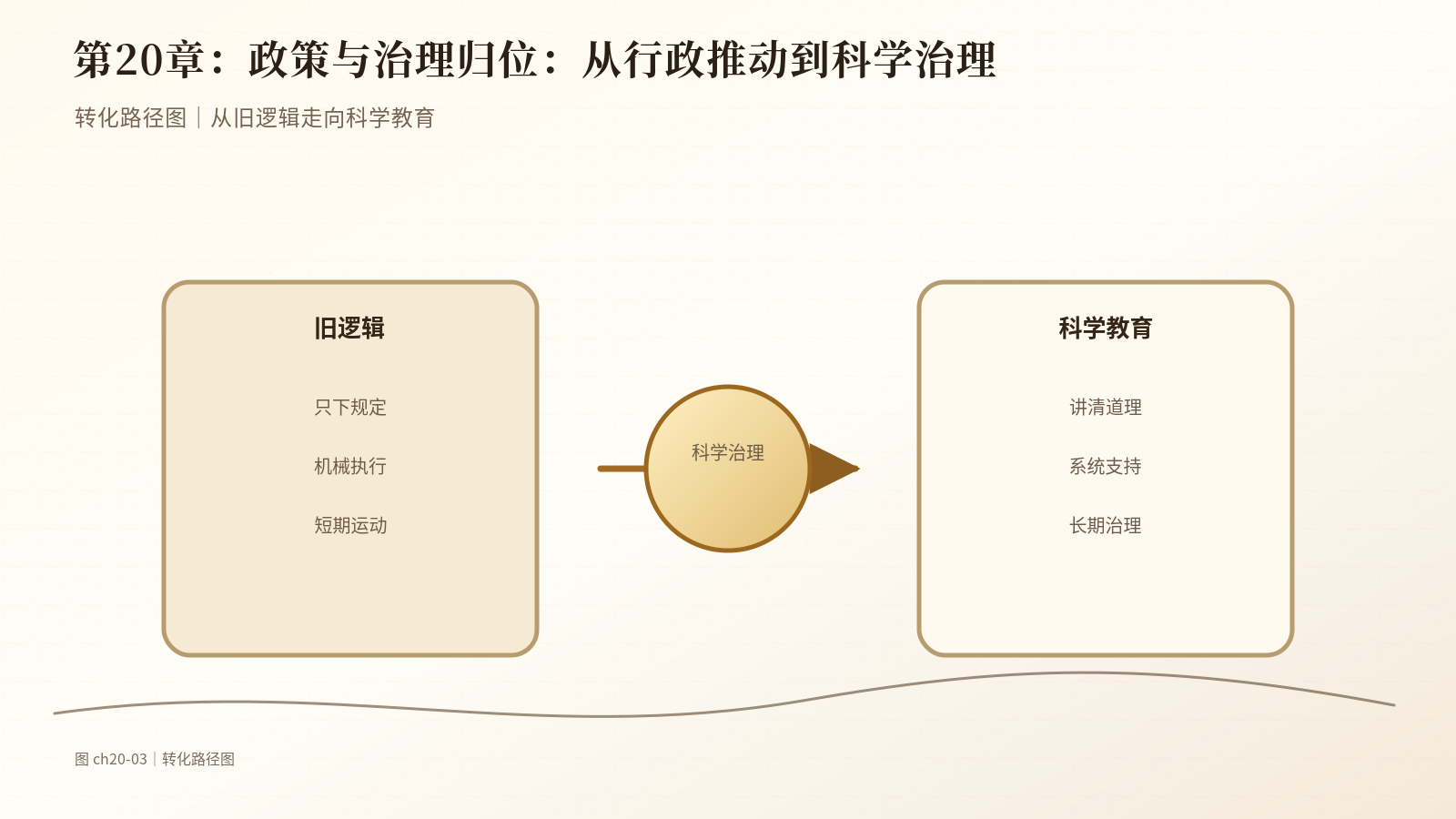 第20章　政策与治理归位：从行政推动到科学治理｜转化路径图